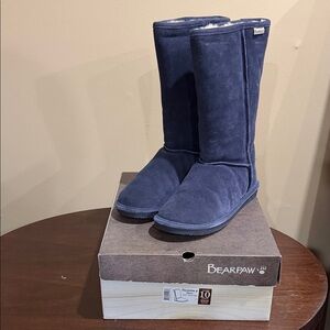 BearPaw Navy Suede Boots